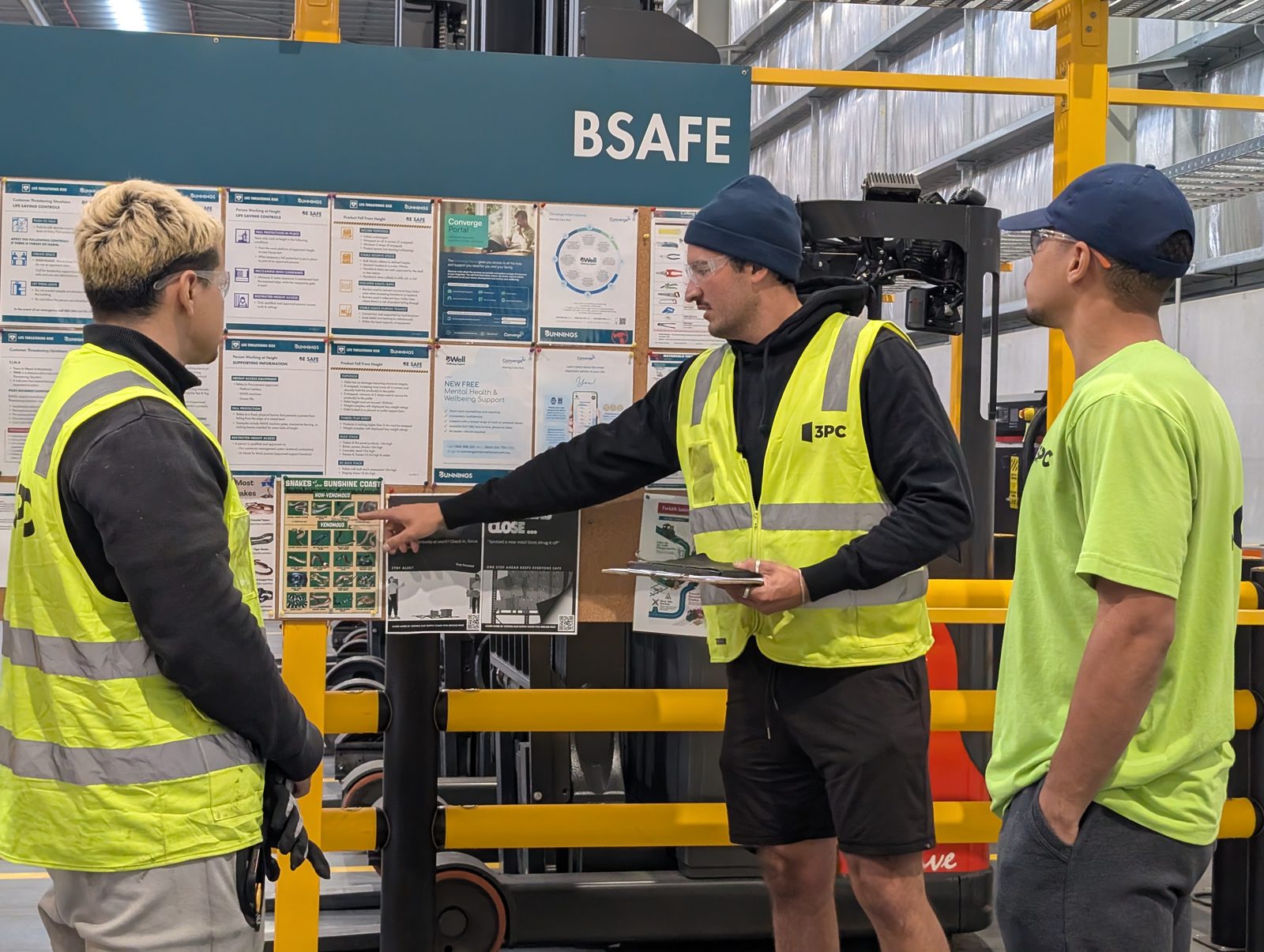 3PC supervisor reviewing operational data on site